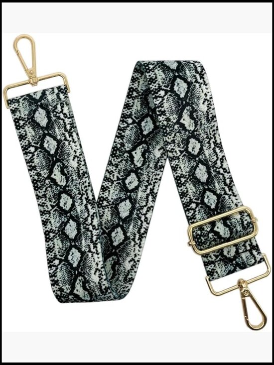 Other - Canvas Purse Strap 2" Wide Adjustable Crossbody Guitar Strap Gold Buckle